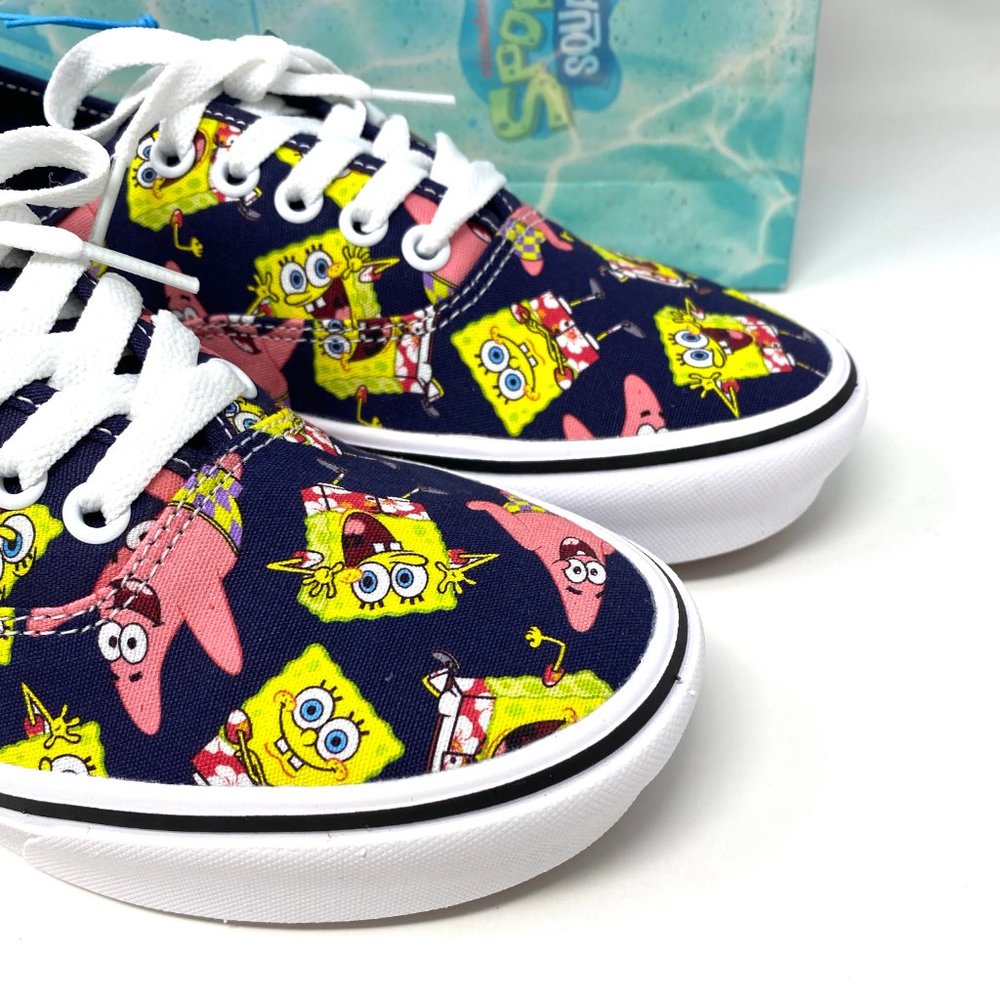 💖MEGA SALE💖Vans Sponge Bob ComfyCush Canvas Purple Low Top Men's VN0A3WM7YZ1 - Picture 9 of 11